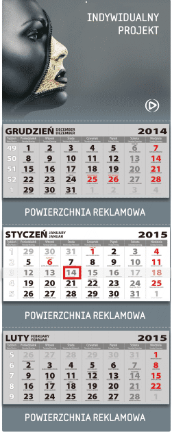 Kalendarze trójdzielne - standardowe (315x808) Kalendarze trójdzielne - standardowe (315x808)